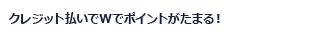 クレジット払いでWでポイントがたまる！