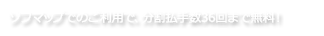 ソフマップでのご利用で、分割払手数36回まで無料!