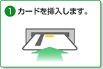 1. カードを挿入します